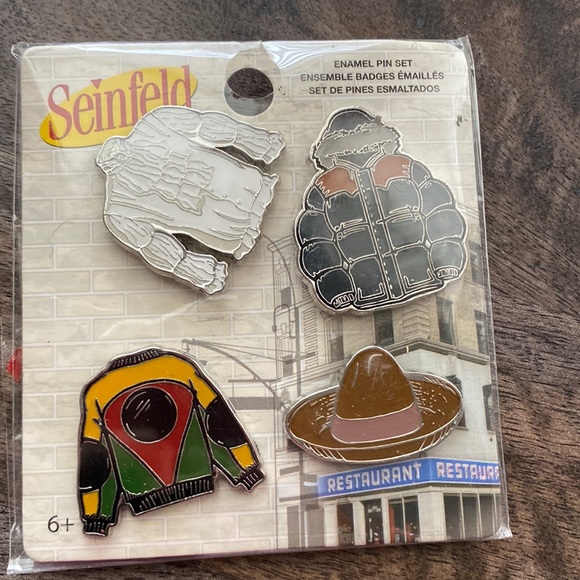 Funko Jewelry Seinfeld 4 Enamel Pin Set Goretex Jacket Puffy Shirt 8 Ball Jacket Sombrero Poshmark